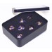 Dobbelst.Set Galaxy Paars Tin doosje