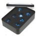 Dobbelst.Set Glas Shattered Blauw in tin doosje