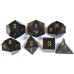 Dobbelst.Set Edelsteen Blauw Glitter