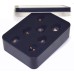 Dobbelst.Set Edelsteen Blauw Glitter