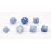 Dobbelstenen Stardust Single Blauw 7set