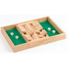 Shut the box dobbelspel Dubbel 9 34x23x4cm.