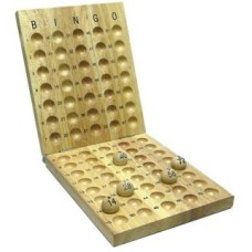 Bingo controlebord hout voor 75 ballen 25 mm.
