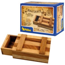 Puzzle Schatkist hout 9x7x4 cm.